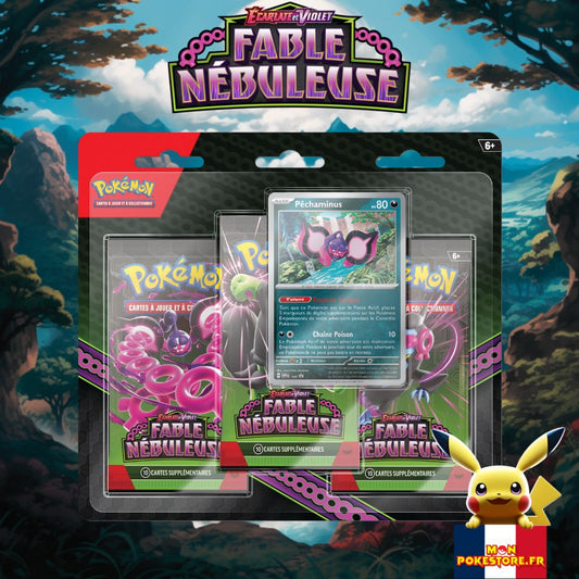 Tripack pokémon EV6.5 Fable Nébuleuses 3 boosters Pechaminus Monpokestore