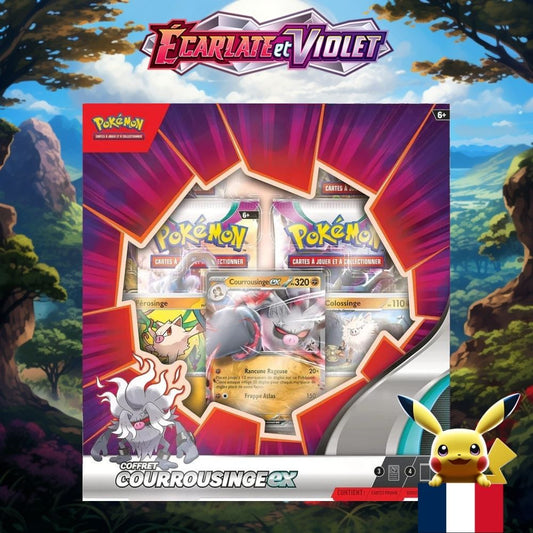 Coffret Pokémon Courrousinge Ex 4 Boosters Carte promo Courrousinge Colossinge et férosinge