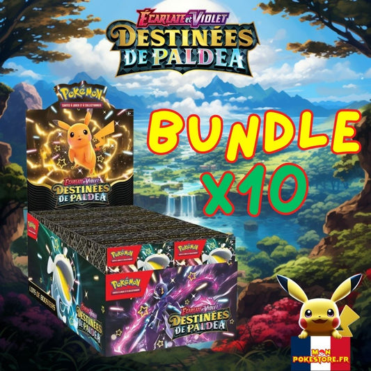 Display de 10 Bundle Pokémon EV4.5 Destinées de Paldéa 6 Boosters Monpokestore