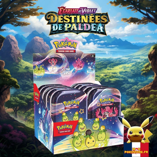 Display Mini Tins Pokémon EV4.5 Destinées de Paldéa 2 Boosters Monpokestore