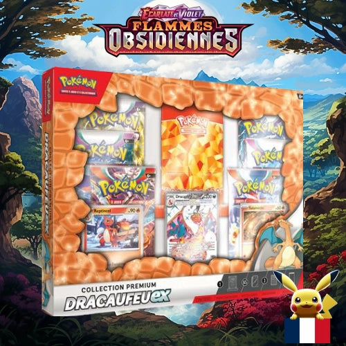 Pokémon Coffret Premium Dracaufeu Ex EV03 Flammes Obsidiennes