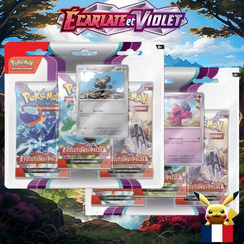 Tripack cartes Pokémon Evolution à Paldea EV02